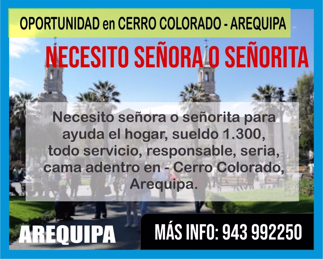 NESECITO SEÑORA O SEÑORITA — foto 1